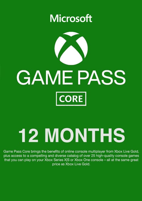 Xbox Game Pass Core - 12 Month Membership (Europe & UK) thumbnail