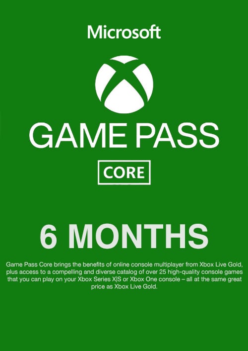 Xbox Game Pass Core - 6 Month Membership (Europe & UK) thumbnail